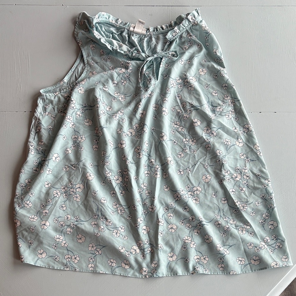 Ava & Viv Blue Floral Sleeveless Top